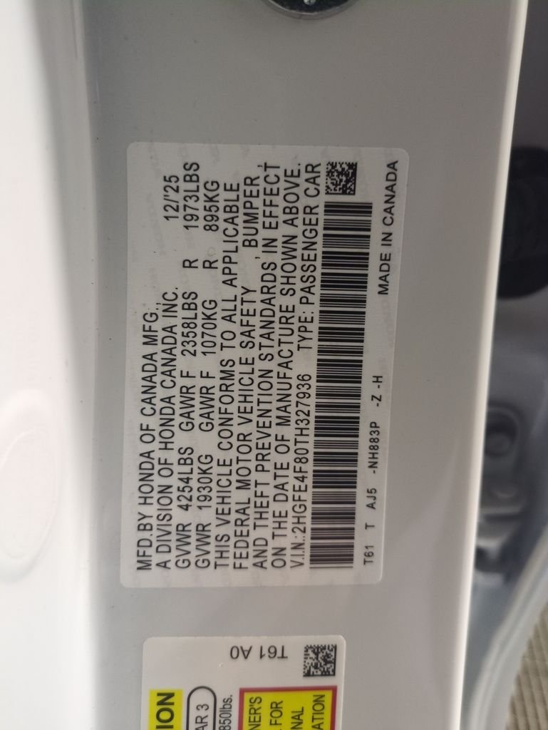 New 2026 Platinum White Pearl Honda Sport Touring image 29