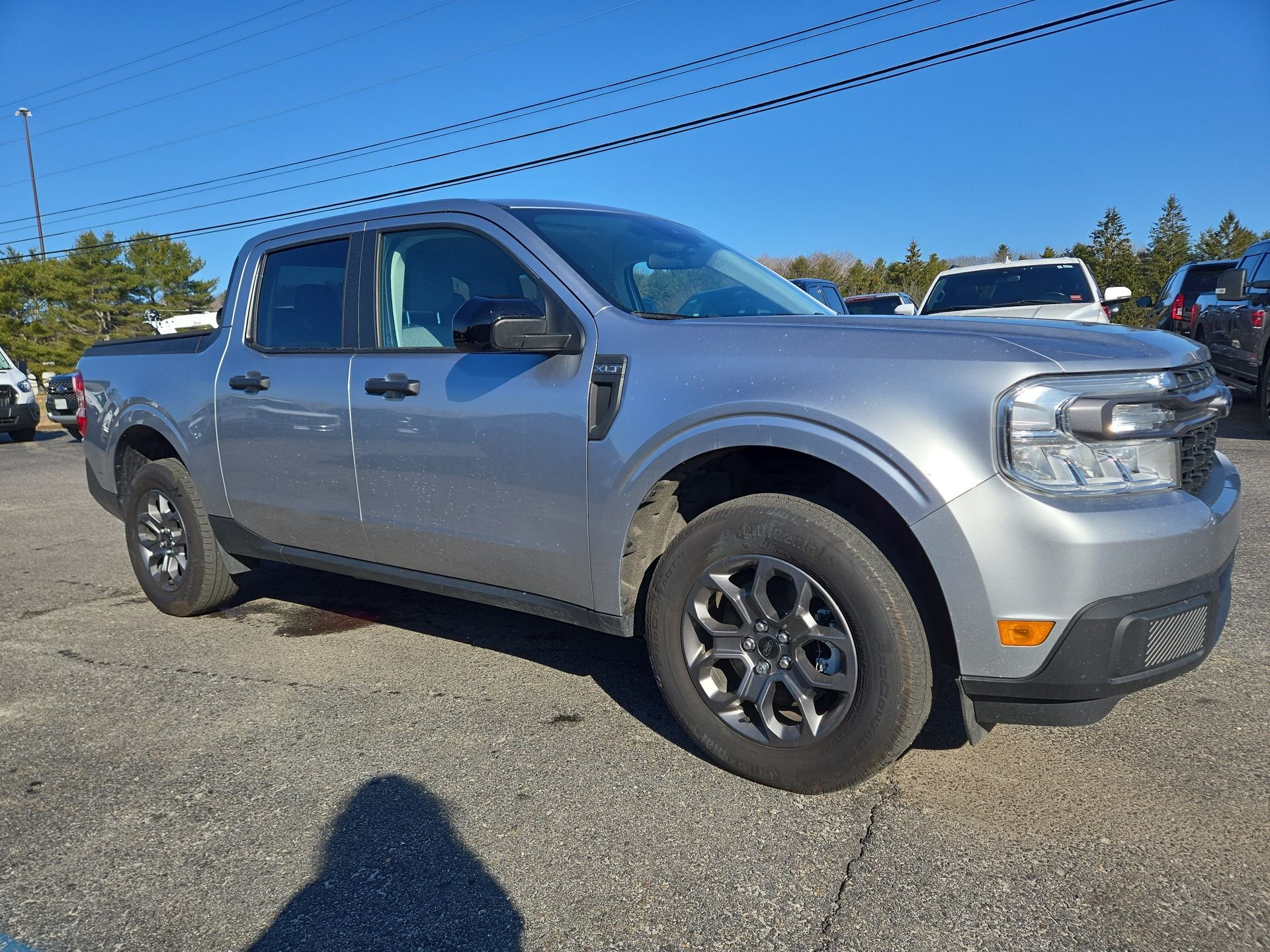 Gray 2024 Ford Maverick XLT SuperCrew FWD Pickup Truck Front-Wheel Drive Continuously Variable Transmission