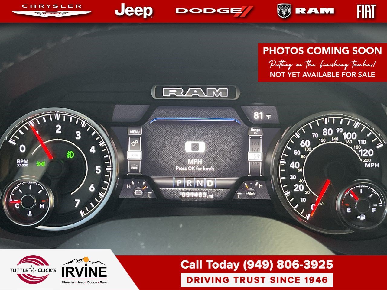 Used 2022 Billet Silver Metallic Clearcoat Ram Big Horn image 6