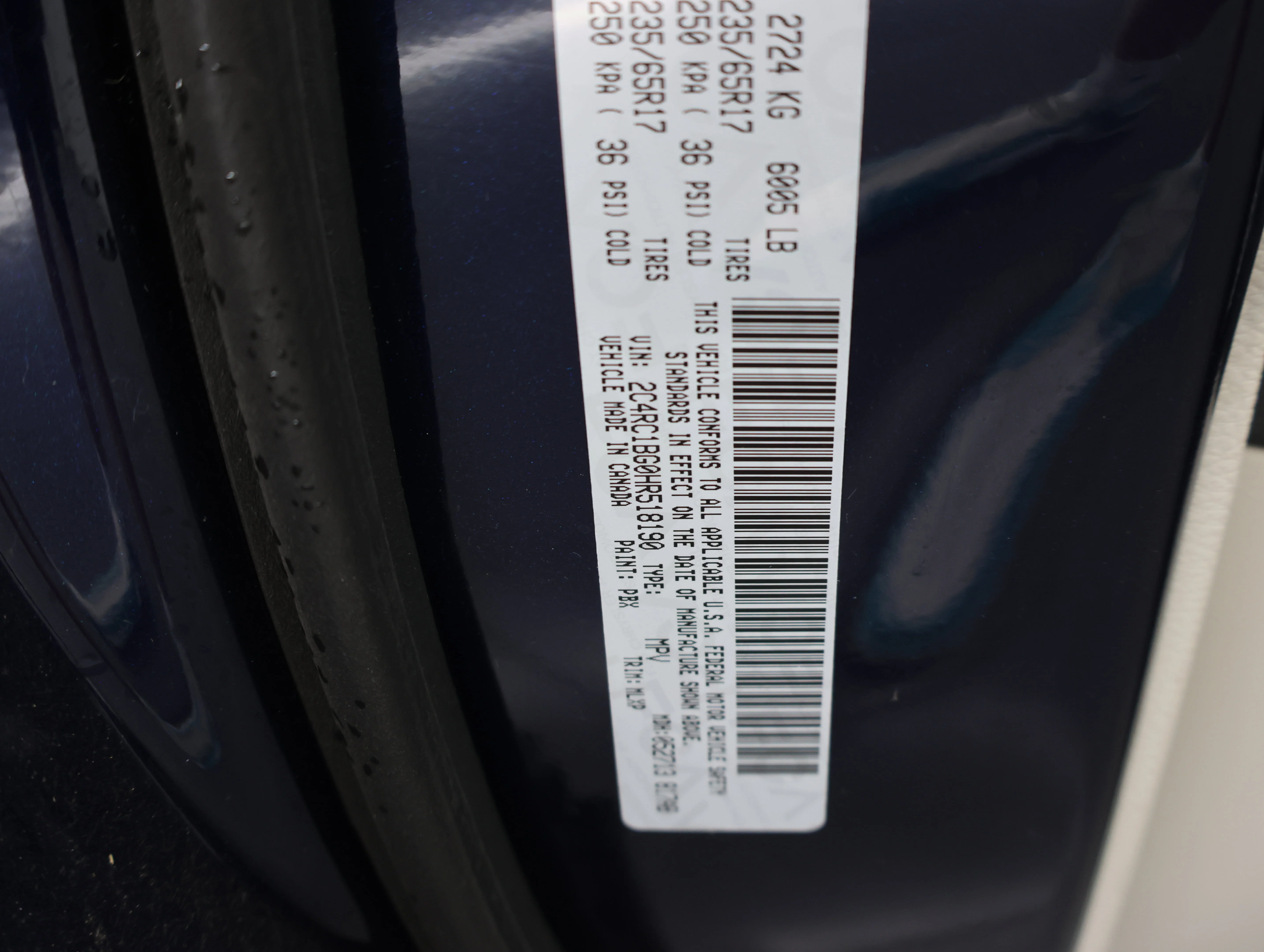 Used 2017 Jazz Blue Pearlcoat Chrysler Touring L image 65