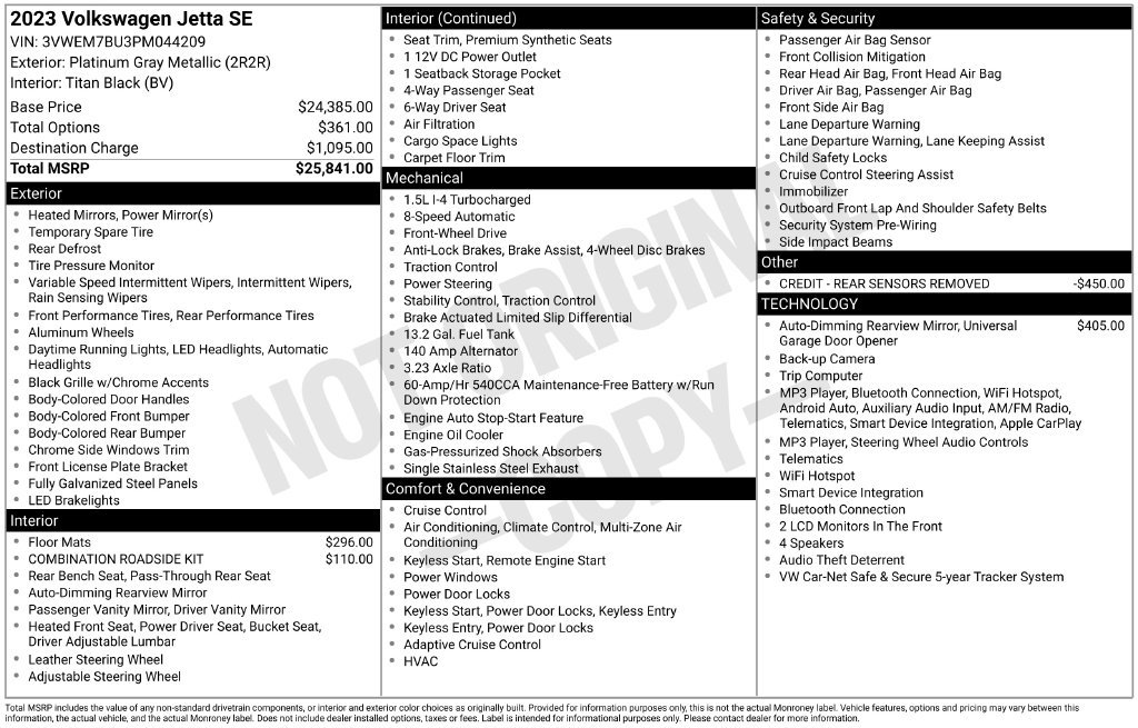 Certified Used 2023 Gray Volkswagen 1.5T SE image 10