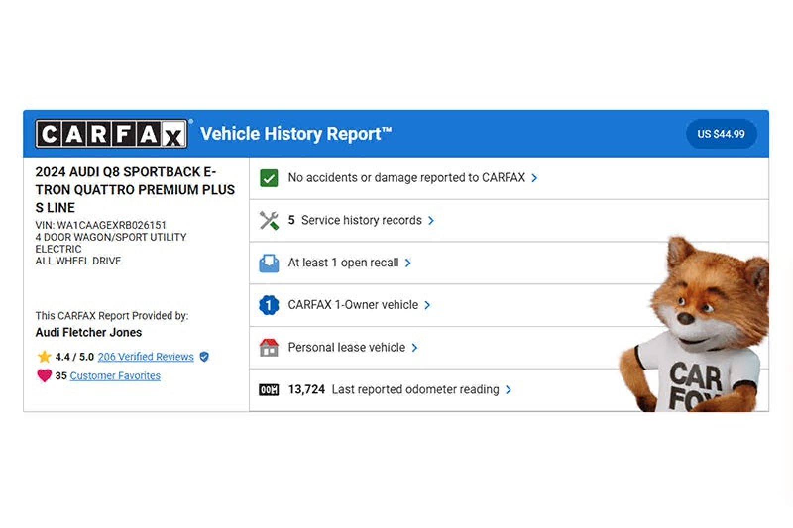 Used 2024 Audi Q8 Sportback e-tron Premium Plus with VIN WA1CAAGEXRB026151 for sale in Costa Mesa, CA