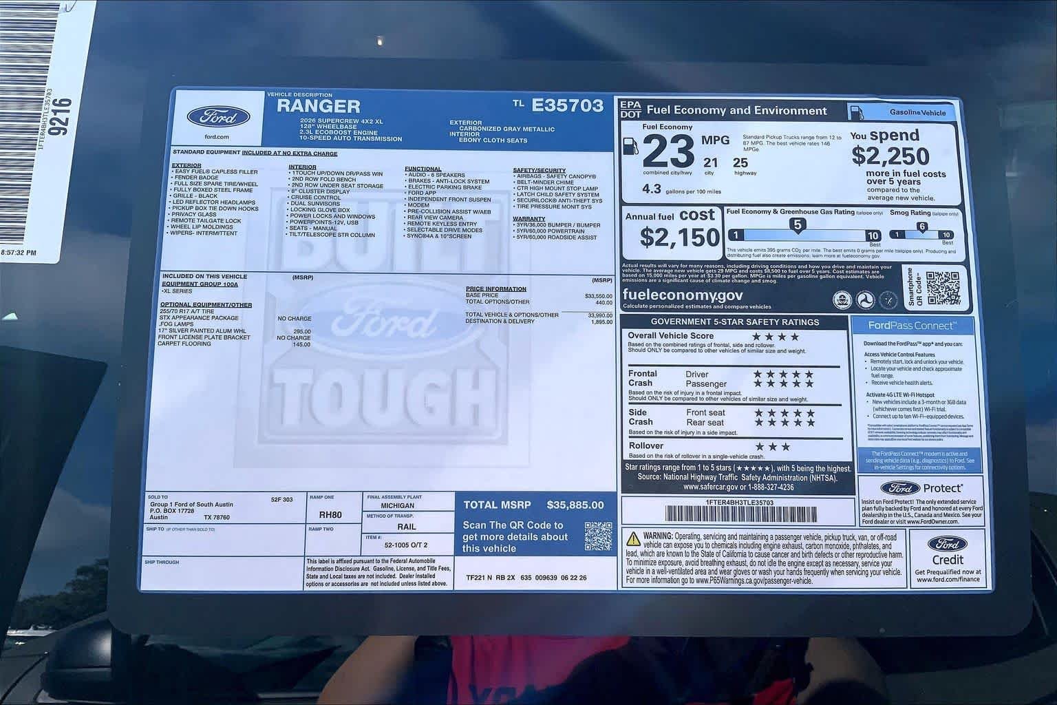 New 2026 Carbonized Gray Metallic Ford XL image 21