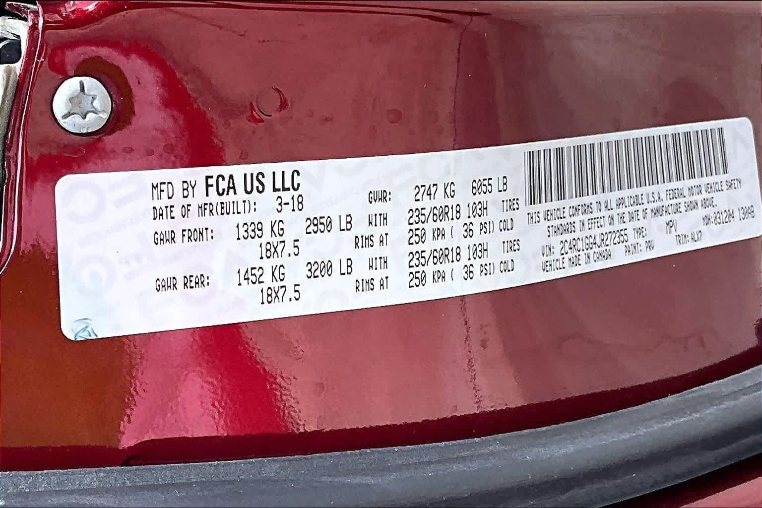Used 2018 Velvet Red Pearlcoat Chrysler Limited image 33