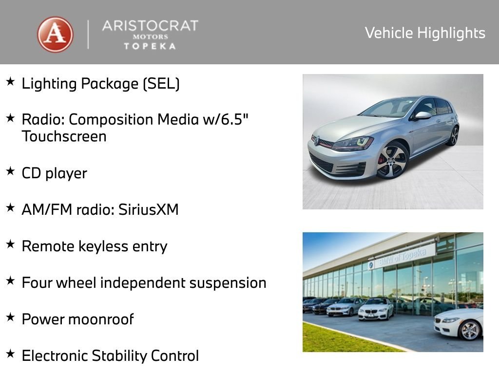 Used 2016 Volkswagen Golf GTI SE with VIN 3VW547AUXGM027067 for sale in Kansas City