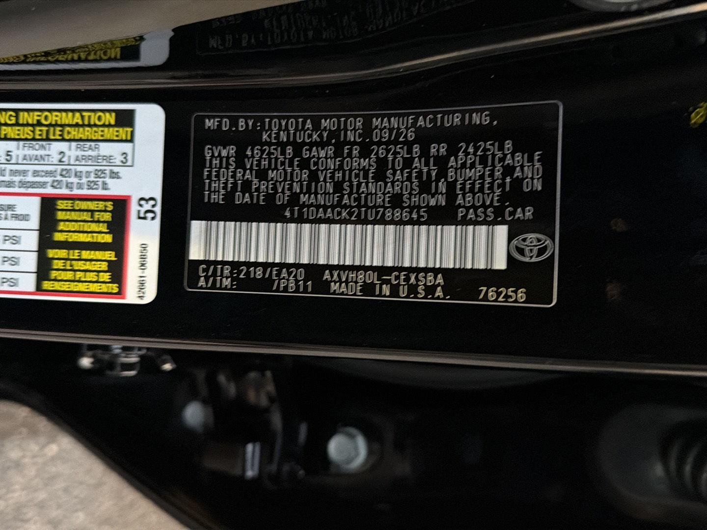 New 2026 Midnight Black Metallic Toyota SE image 34