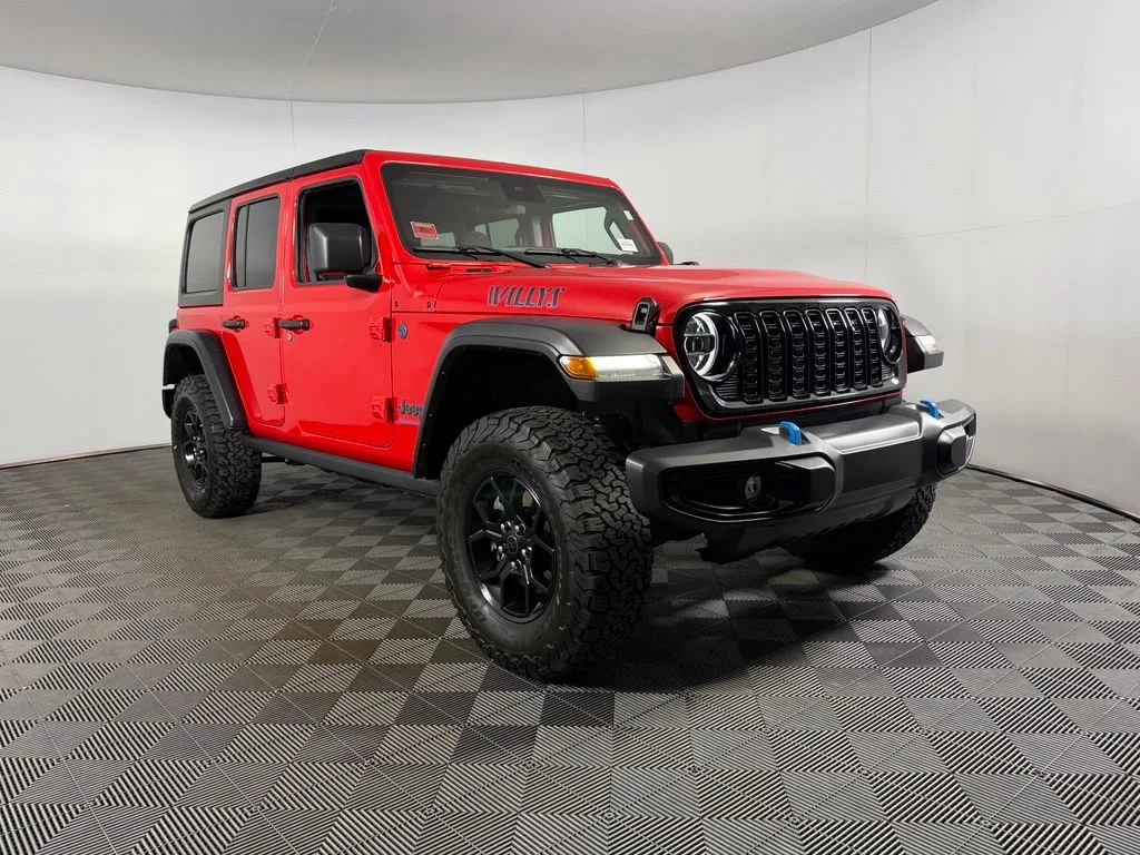 Certified Used 2024 Red Jeep Willys 4xe image 2