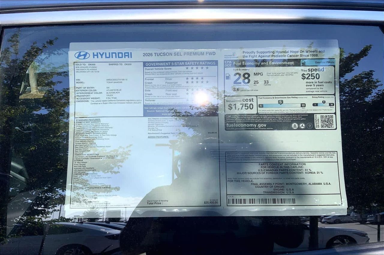 New 2026 Atlantis Blue Hyundai SEL Premium FWD image 18