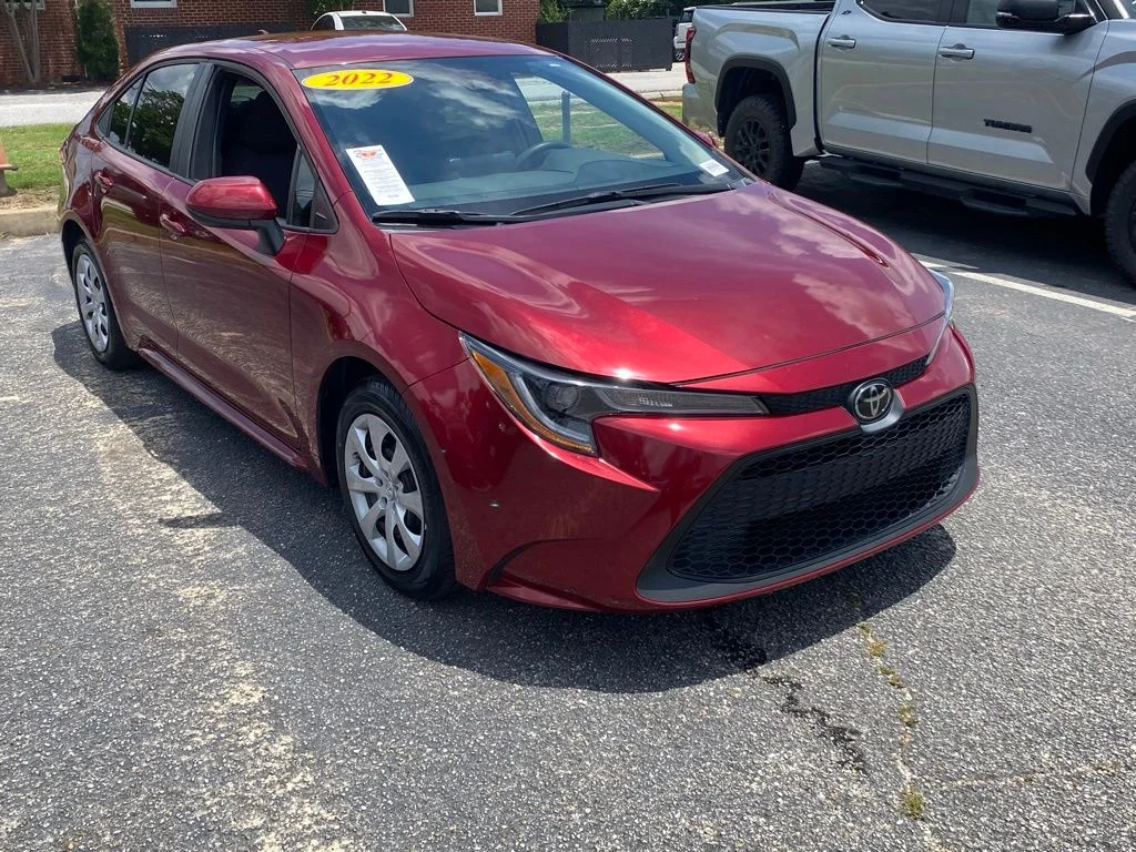 Used 2022 Red Toyota LE image 1