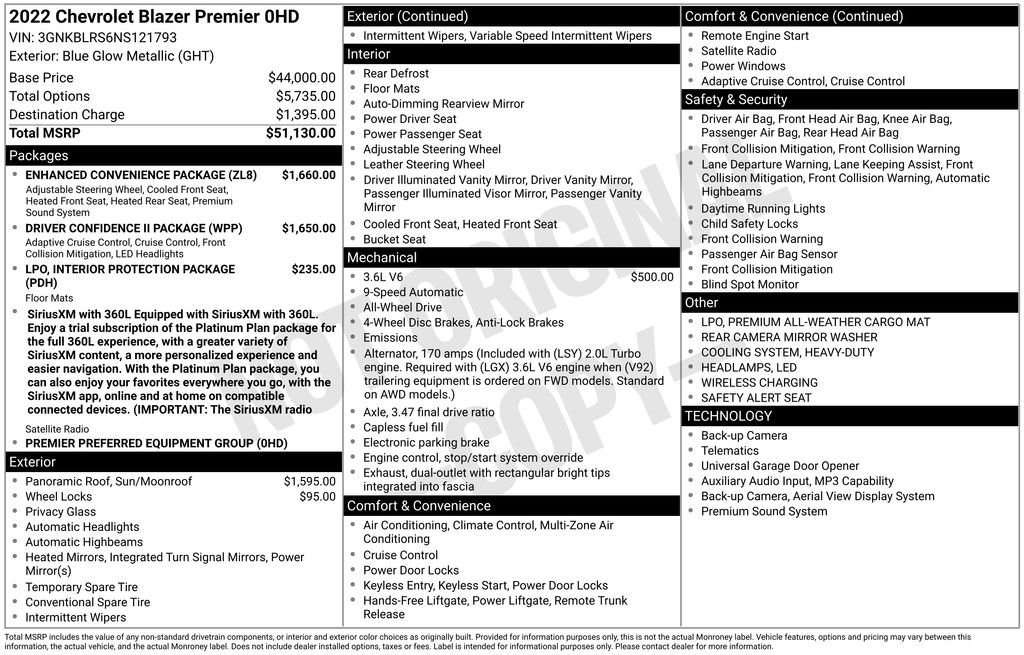 Used 2022 Blue Chevrolet Premier image 24