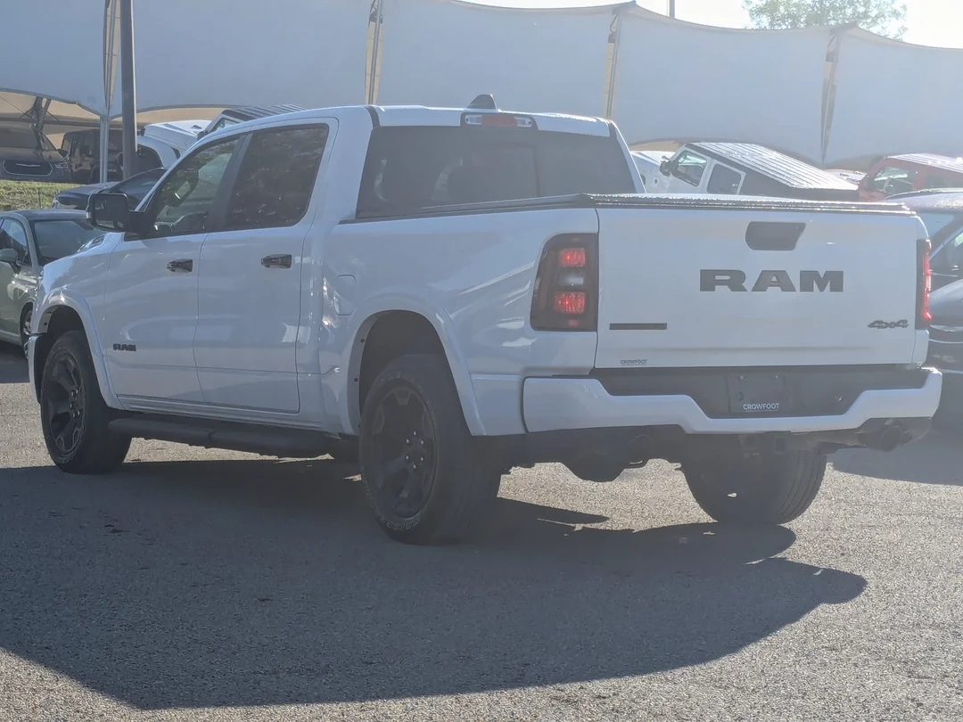 Used 2025 White RAM Big Horn Night Crew - - 4x4 - Night Edition - Big Horn Level II - Tonneau Cover & More! image 6