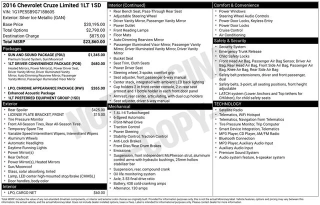 Used 2016 Silver Chevrolet 1LT image 7