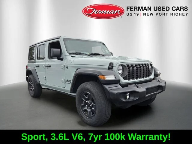 Certified Used 2024 Gray Jeep Sport image 1
