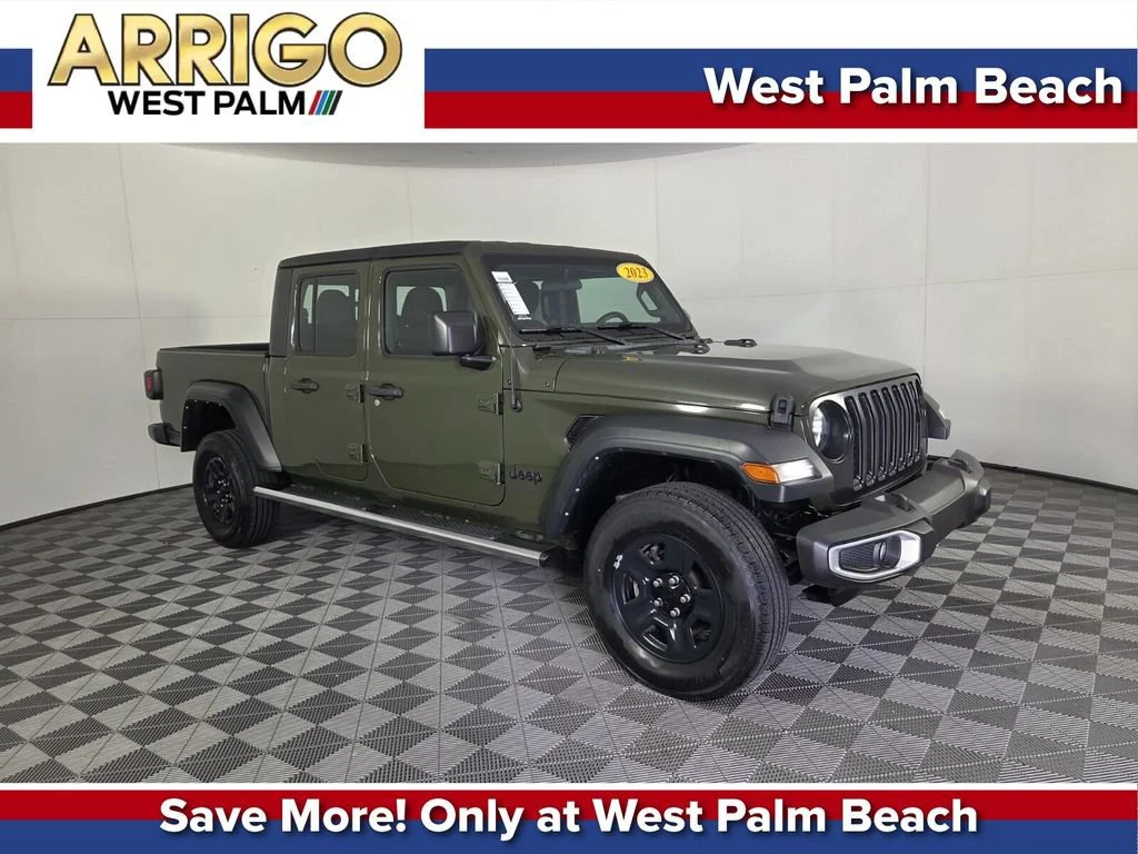 Used 2023 Sarge Green Clearcoat Jeep Sport image 1