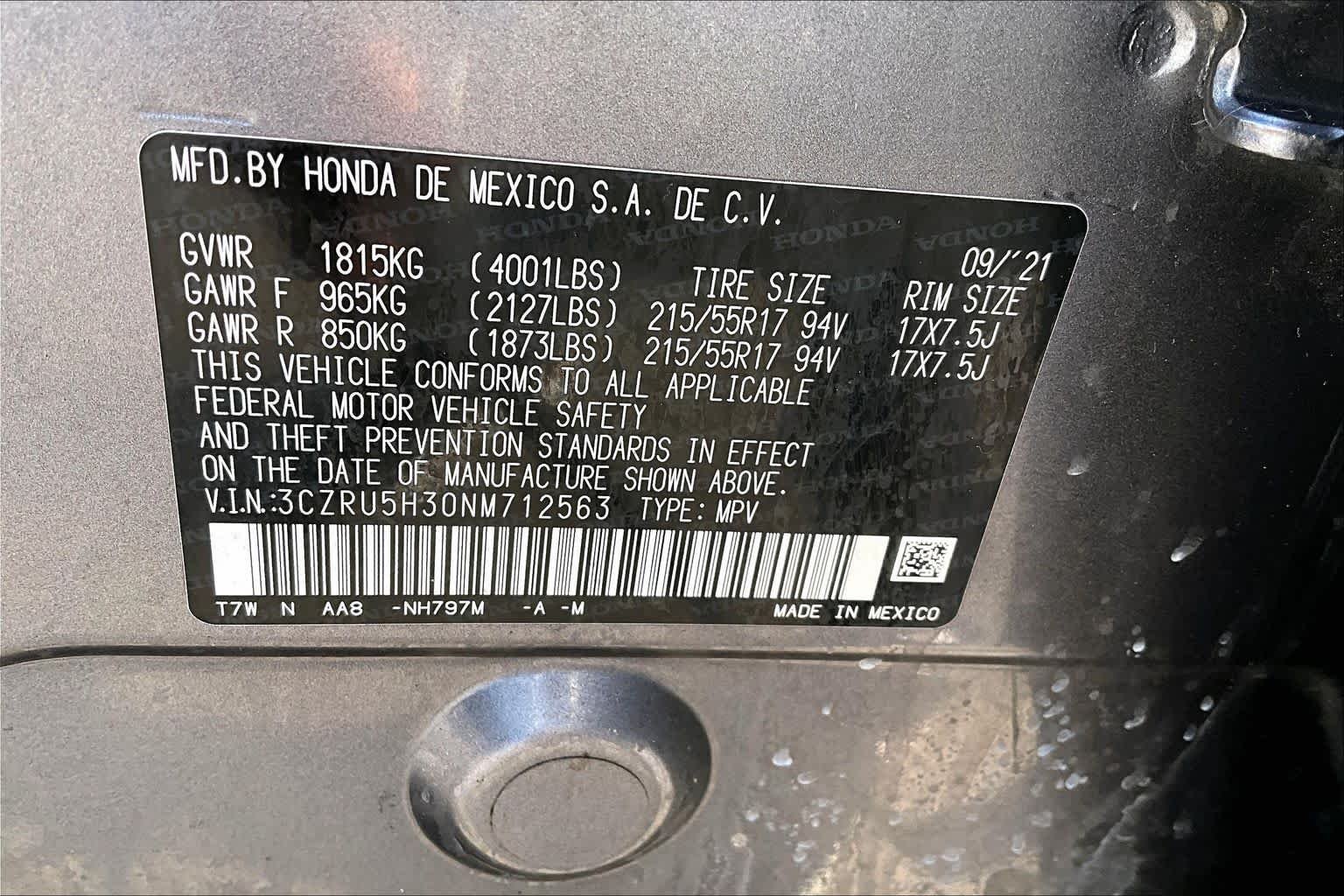Used 2022 Modern Steel Metallic Honda LX image 33