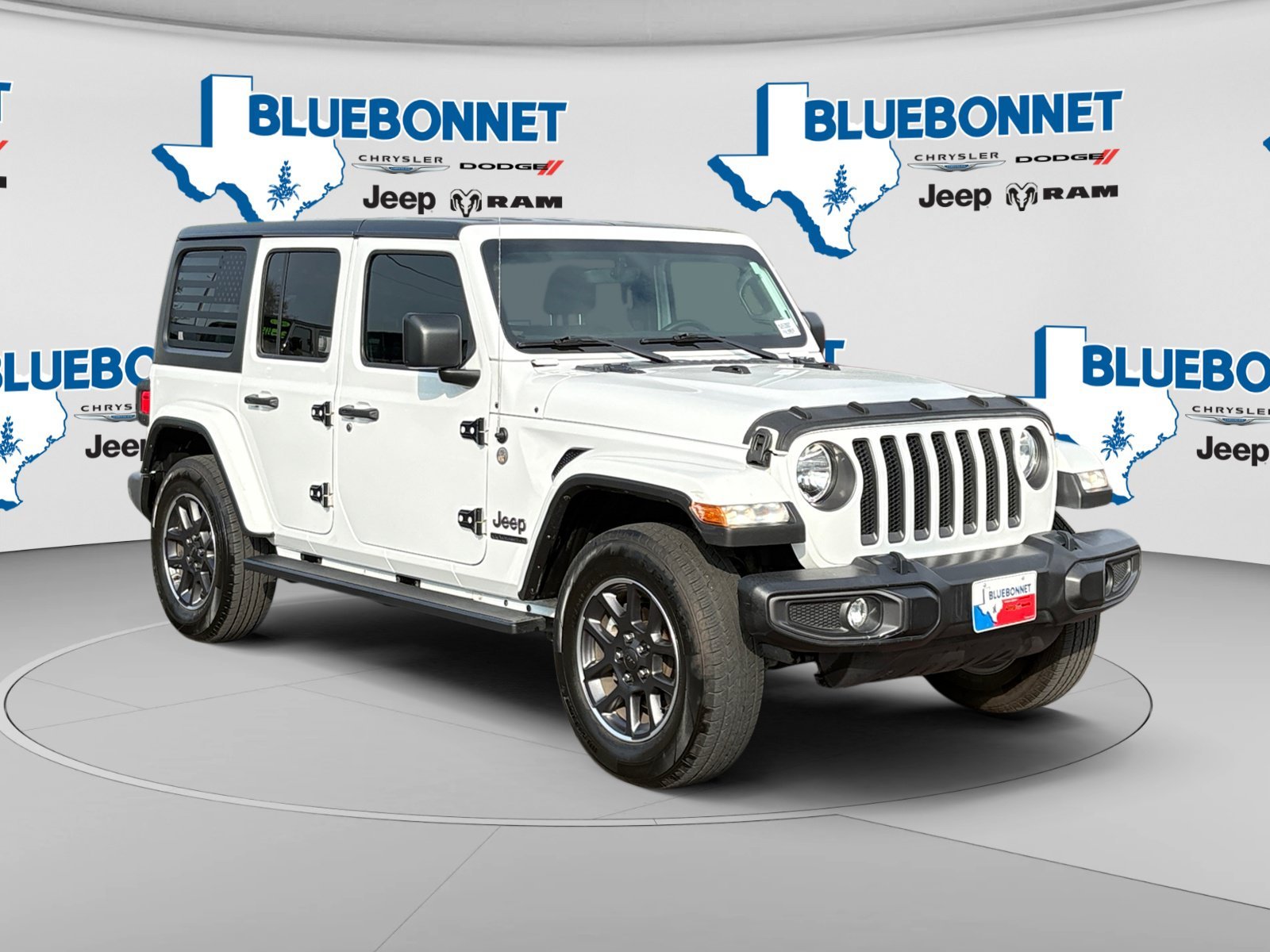 Certified Used 2021 Bright White Clearcoat Jeep Unlimited 80th Anniversary image 3