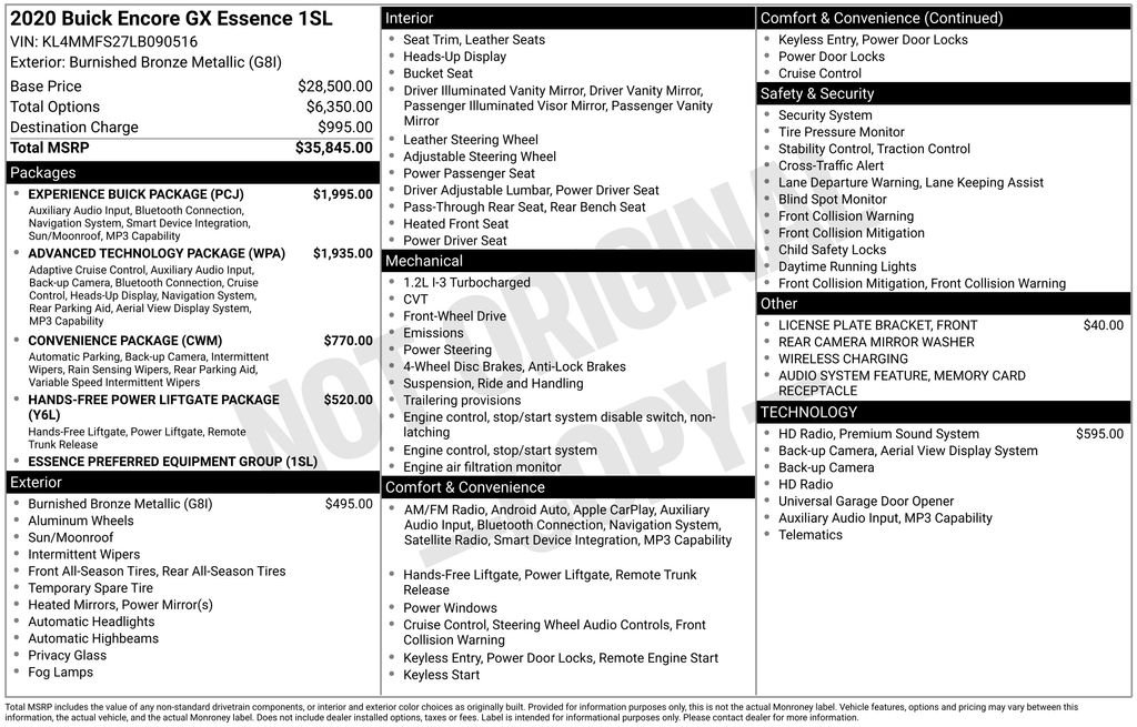 Used 2020 Brown Buick Essence image 6