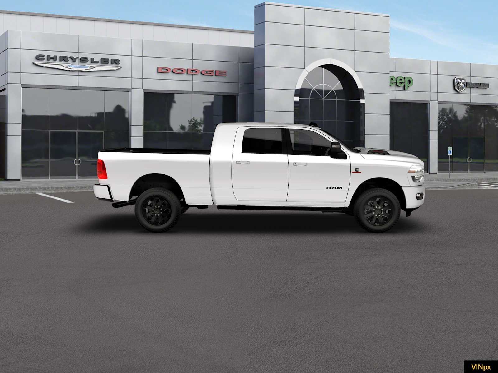 New 2026 Bright White Clear-Coat Exterior Paint RAM Laramie image 8