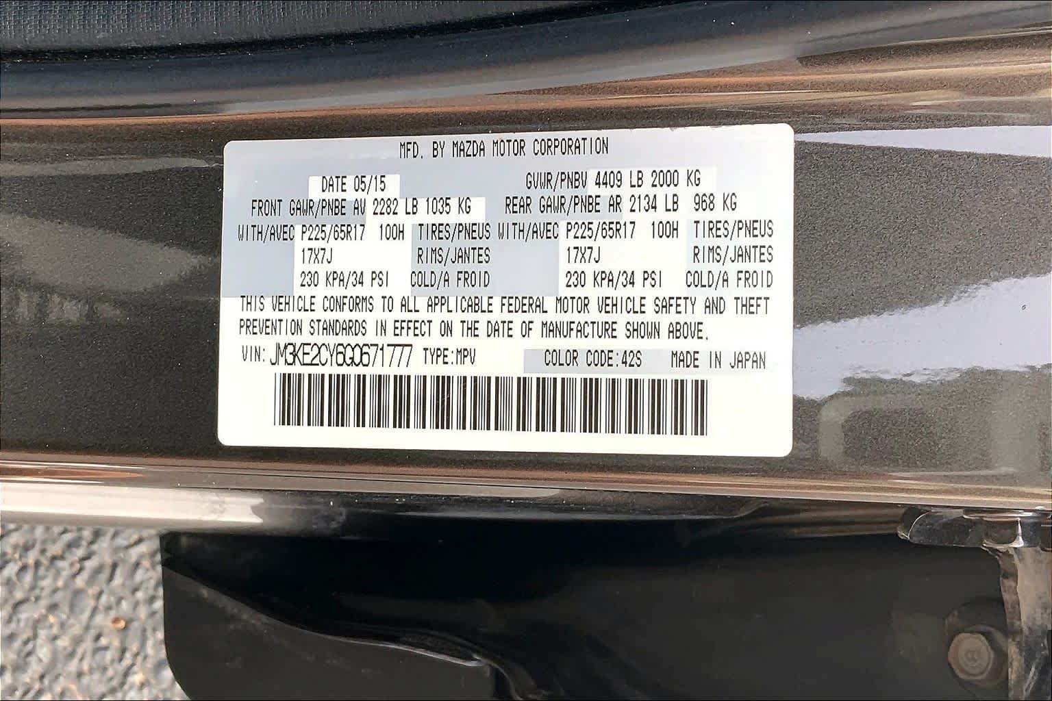 Used 2016 Titanium Flash Mica Mazda Touring image 37