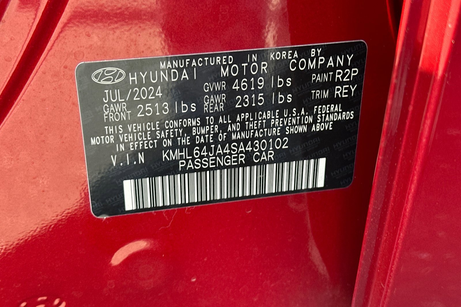 Certified Used 2025 Ultimate red Hyundai SEL image 28