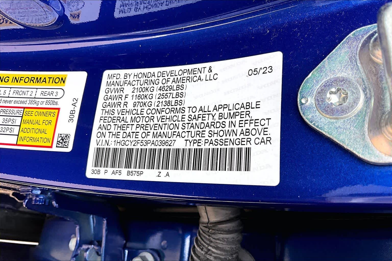 Used 2023 Still Night Pearl Honda Sport image 65