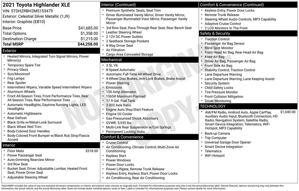 Used 2021 Silver Toyota XLE image 6