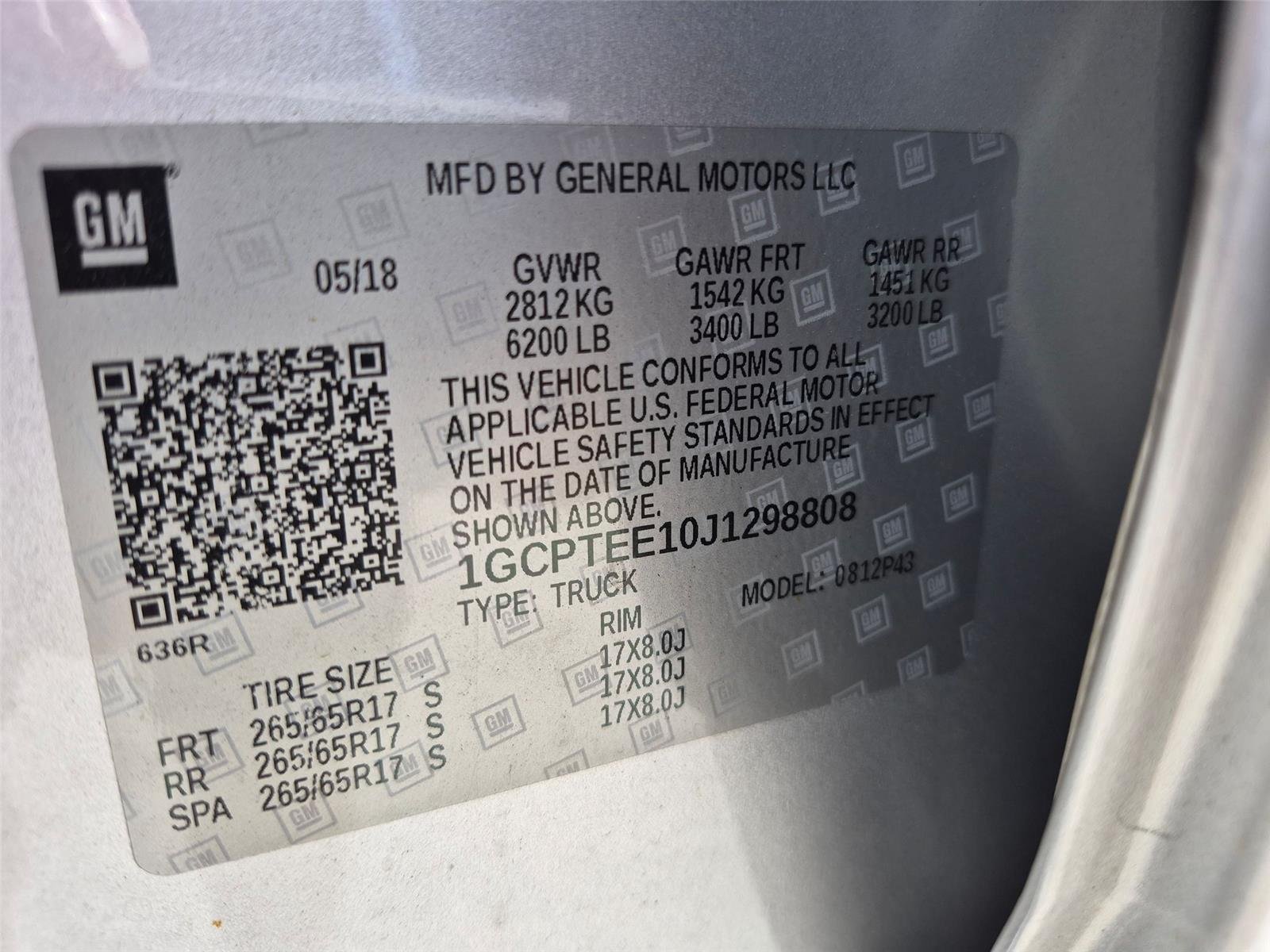 Used 2018 SILVER CHEVROLET ZR2 image 15