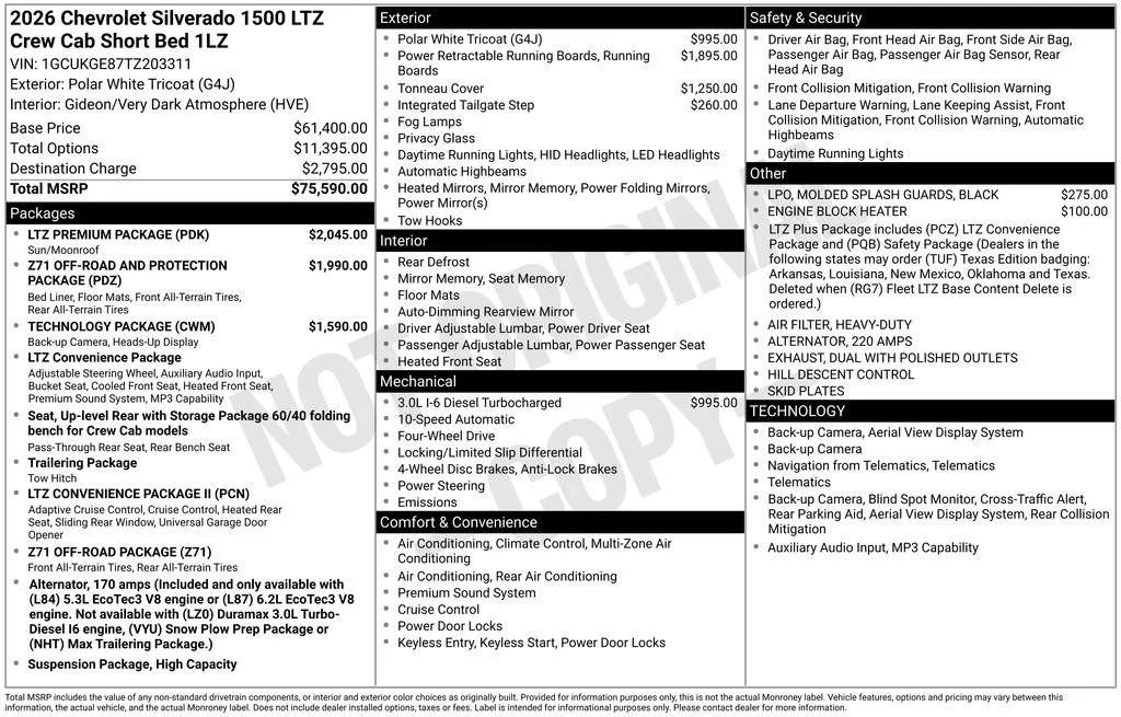 2026 Chevrolet Silverado 1500 LTZ - Photo 7