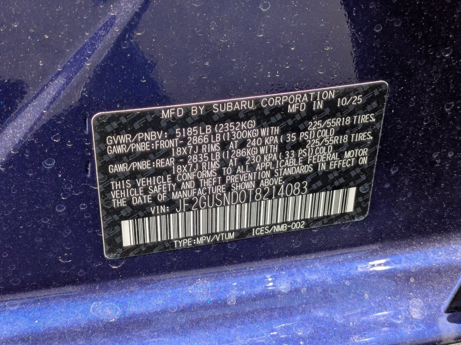 New 2026 Sapphire Blue Pearl Subaru Limited Hybrid image 15