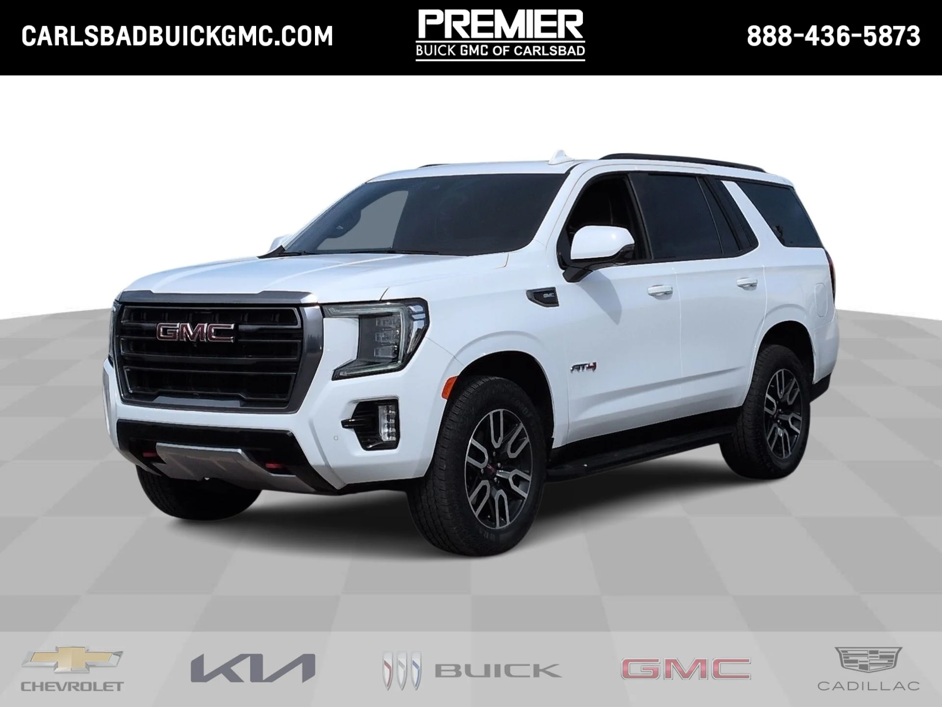 Summit White 2024 GMC Yukon AT4 4WD SUV / Crossover Four-Wheel Drive