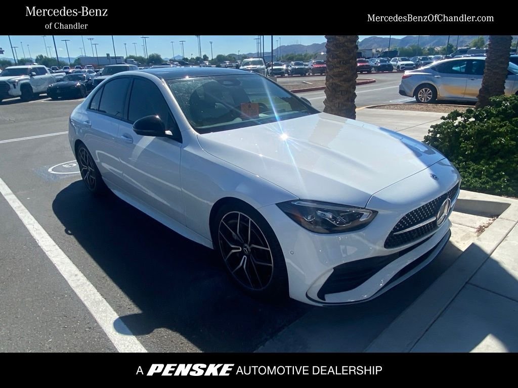 Certified Used 2022 MANUFAKTUR Moonlight White Metallic Mercedes-Benz C 300 image 1