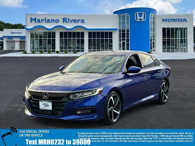 Used 2019 Honda Accord Sport with VIN 1HGCV1F3XKA050232 for sale in Port Jefferson Station, NY