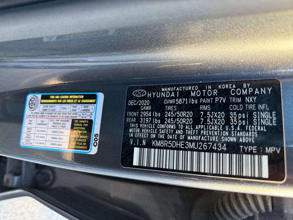 Used 2021 Gray Hyundai Limited image 20