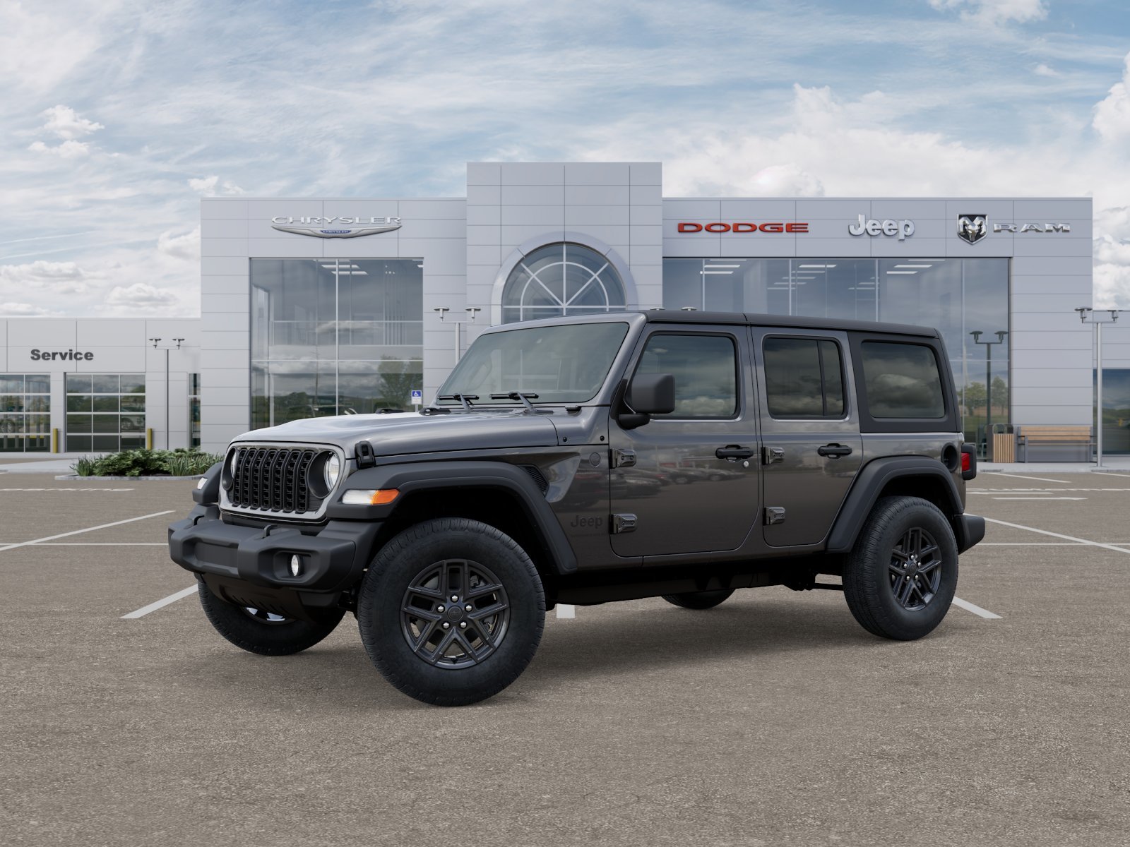 New 2025 Granite Crystal Metallic Clear-Coat Exterior Paint Jeep Sport S image 42