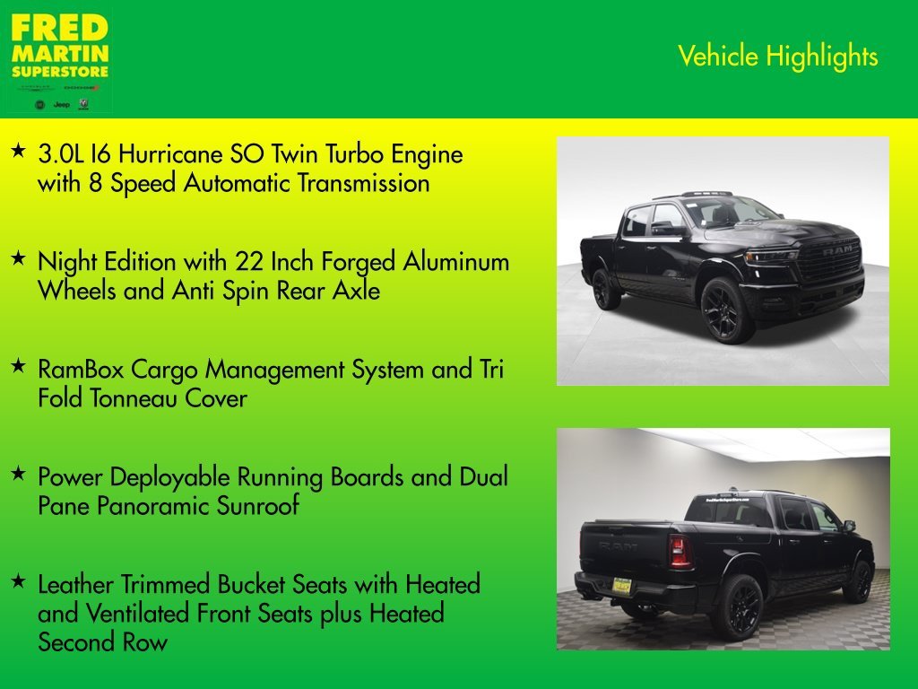 New 2027 Diamond Black Crystal Pearl-Coat Exterior Paint RAM Laramie image 7