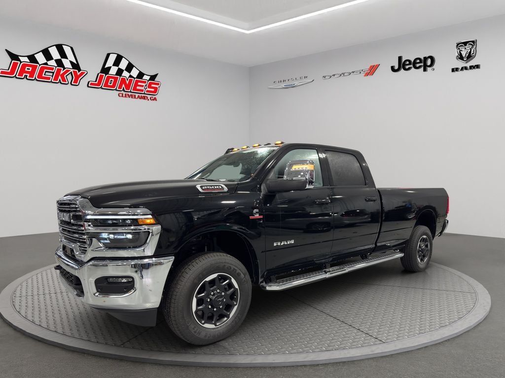 New 2025 Diamond Black Crystal Pearl-Coat Exterior Paint RAM Laramie image 1