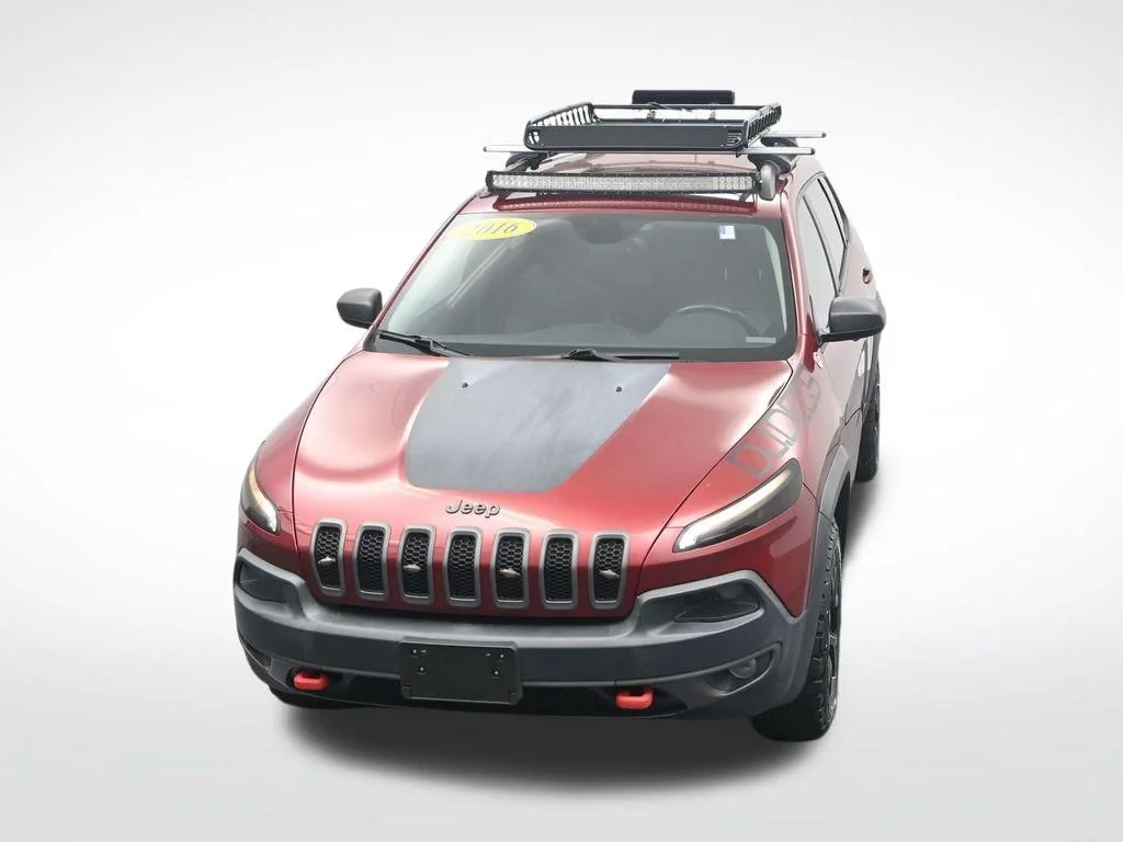 Used 2016 Deep Cherry Red Crystal Pearlcoat Jeep Trailhawk image 24