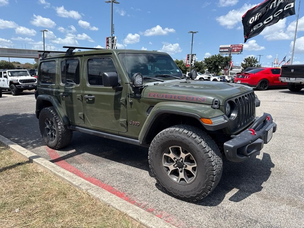 Used 2021 Green Jeep Unlimited Rubicon image 1