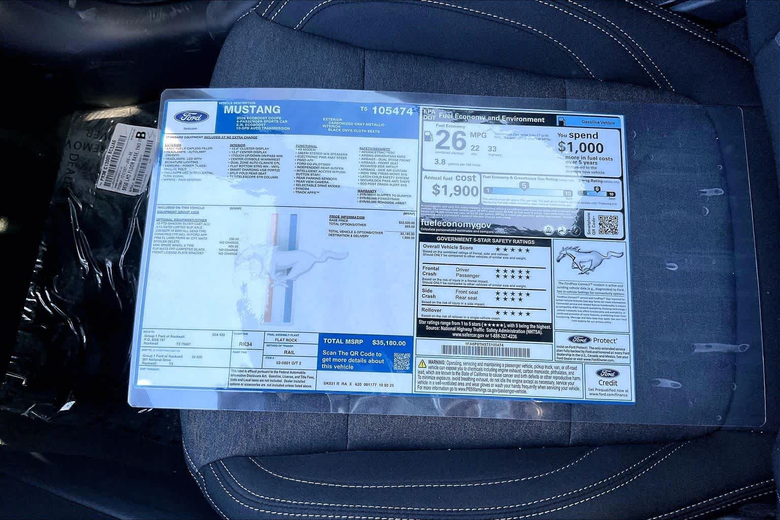 New 2026 Carbonized Gray Metallic Ford EcoBoost® Fastback image 19