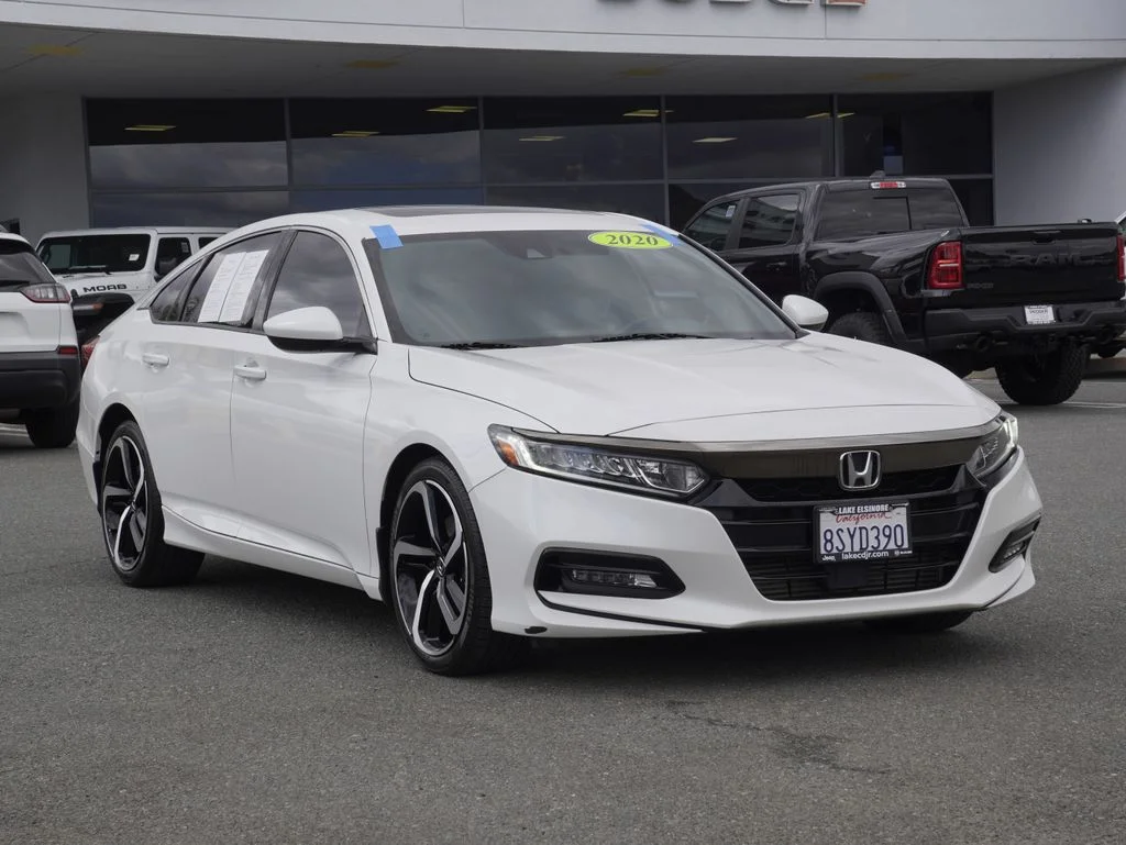 Certified Used 2020 White Honda Sport 2.0T image 1