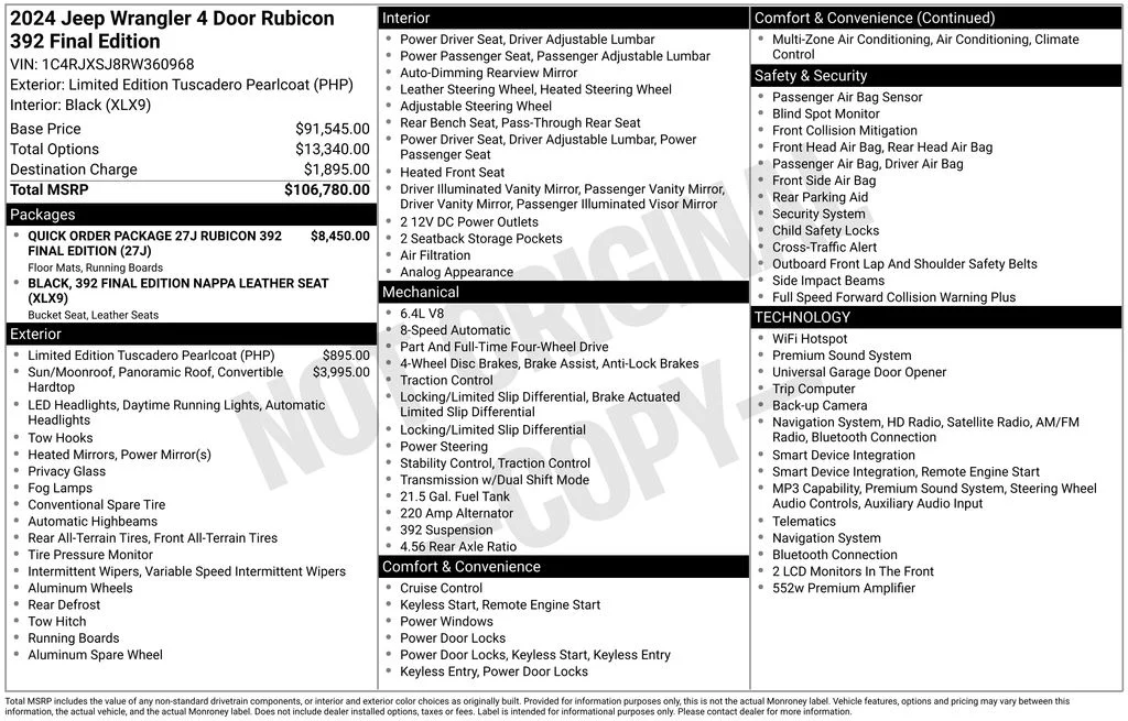 Used 2024 Red Jeep Rubicon 392 image 12