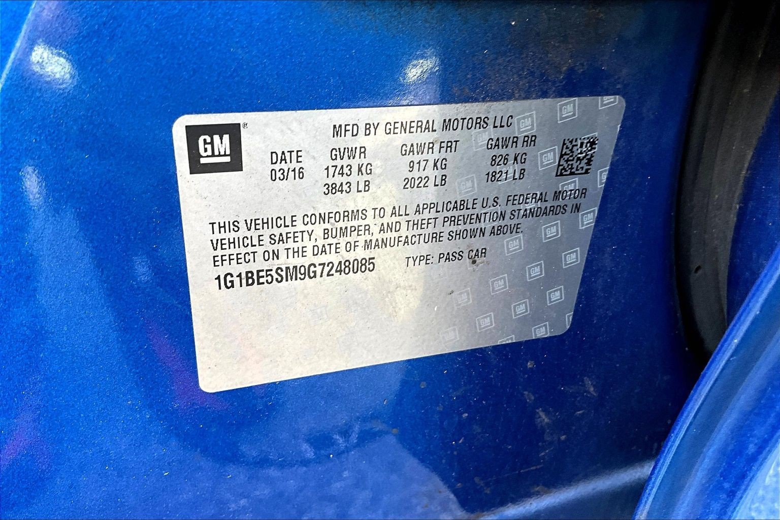 Used 2016 Blue Chevrolet LT image 14