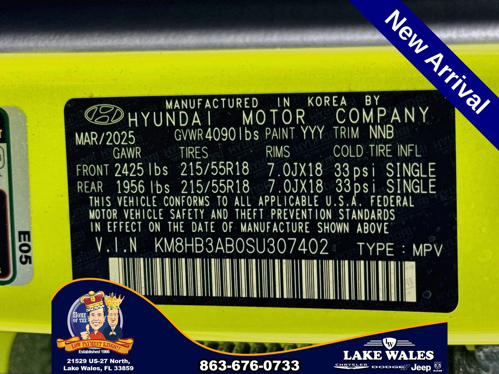 Certified Used 2025 Yellow Hyundai SEL image 30