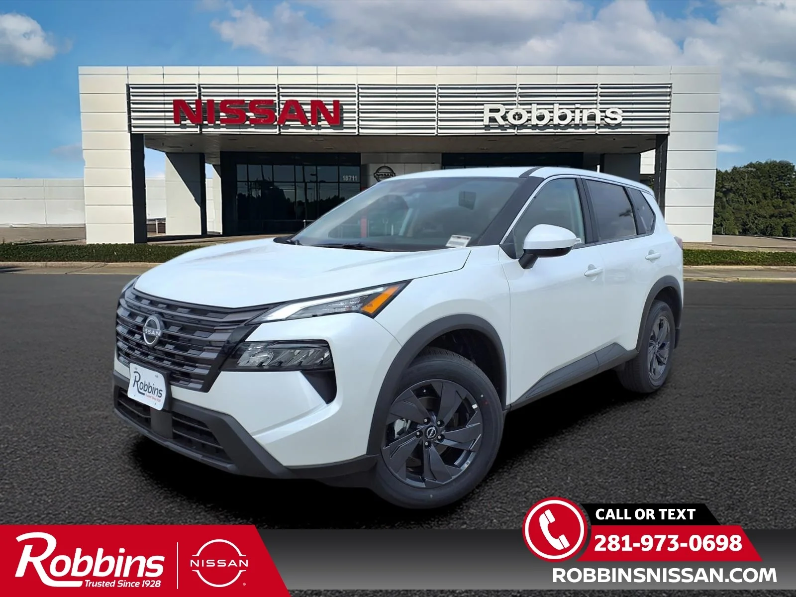 2026 Nissan Rogue SV White at Robbins Nissan
