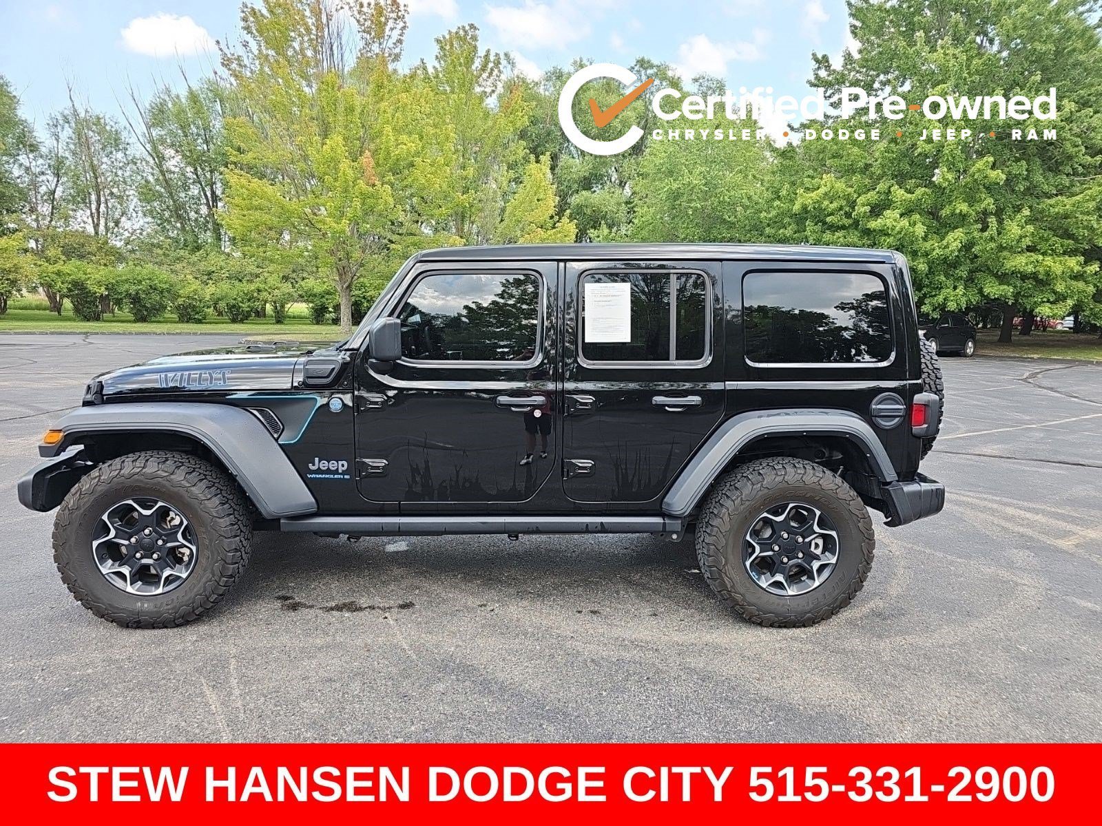 Certified Used 2023 Black Clearcoat Jeep Willys 4xe image 1