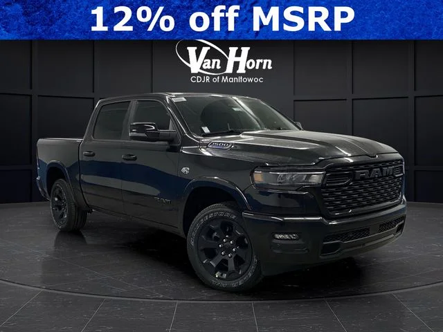 New 2026 Diamond Black Crystal Pearl-Coat Exterior Paint RAM Big Horn/Lone Star image 1