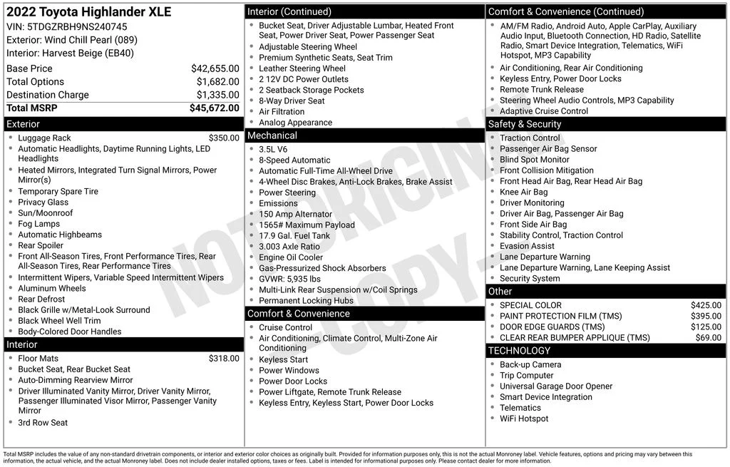 Used 2022 Beige Toyota XLE image 39