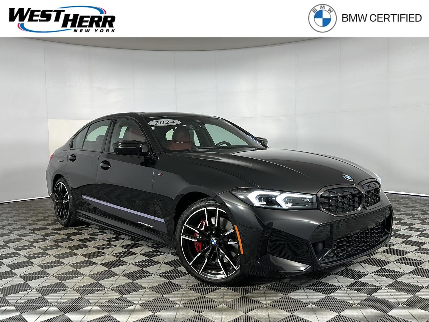 Certified Used 2024 Black Sapphire Metallic BMW M340i xDrive image 1