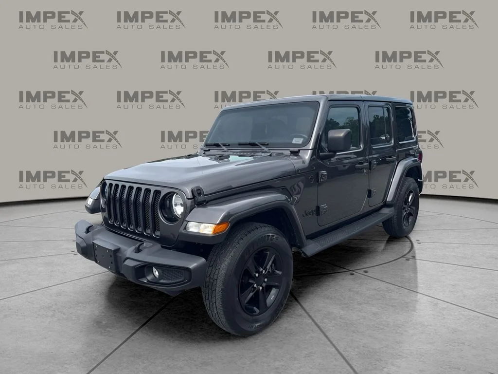 Used 2020 Gray Jeep Unlimited Sahara Altitude image 1
