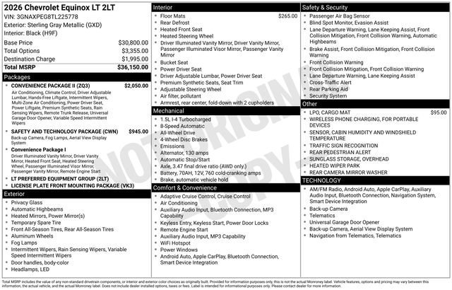 Certified Used 2026 Sterling Gray Metallic Chevrolet LT image 32